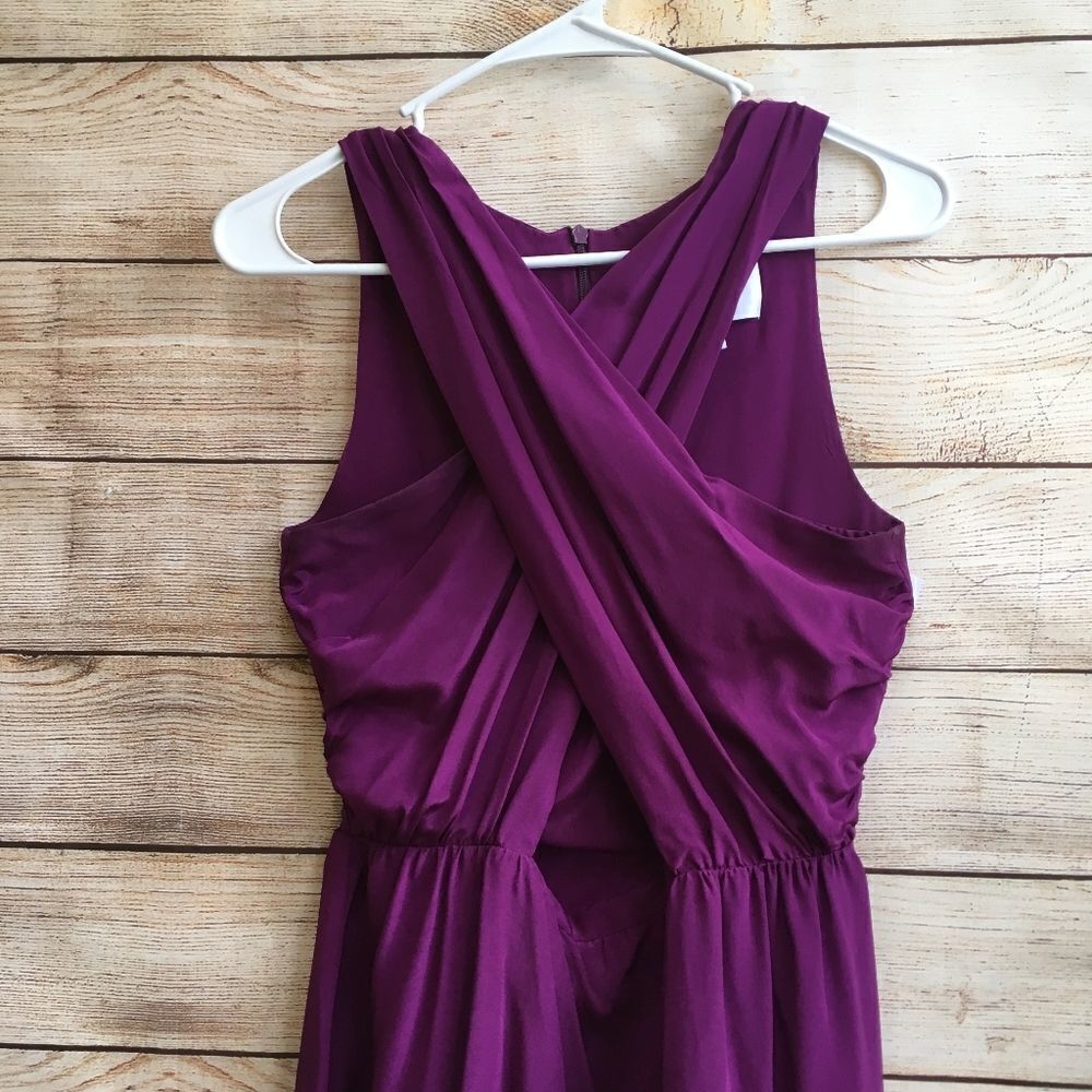 ‎AMOUR VERT IVONNE DRESS IN PURPLE SILK - Picture 6 of 11